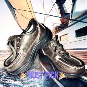 KRU Topsiders Shoes Brown Non Skid Leather Boat Deck Size 5 🎉 Host Pick 🎉 🍭